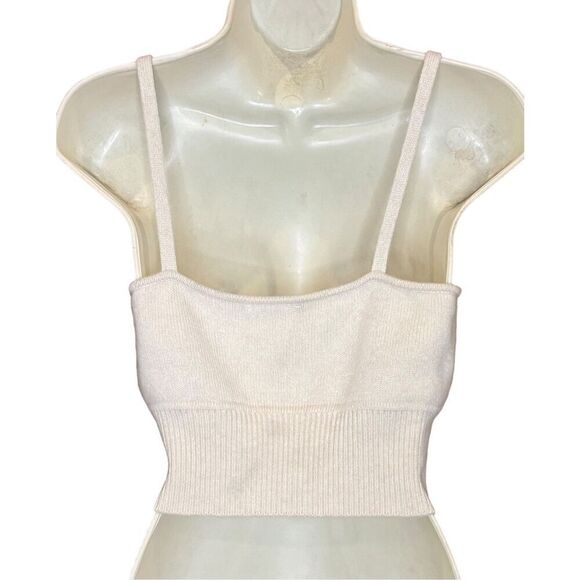 Reformation Cream 100% Cashmere Tank Top NWOT Size Medium - Picture 2 of 4
